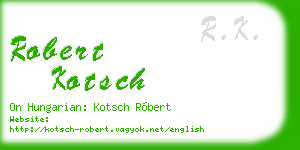 robert kotsch business card